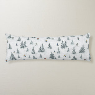 Coussins Longs Skieurs alpins et yétis cachés - Ski alpin