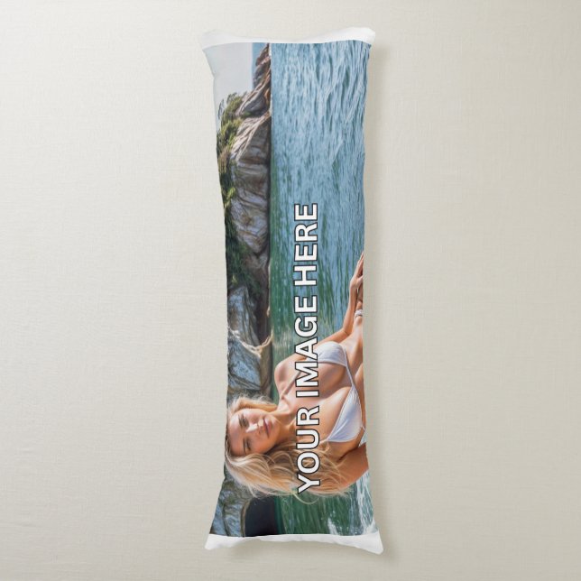 Coussins Longs SNUGGLE! 💤 Add Image or Text Body Pillow (devant Vertical)