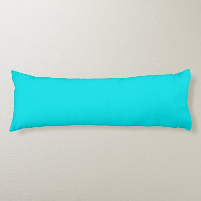 Coussins Longs Solide clair Cyan/Turquoise (Devant)