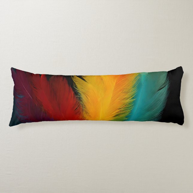 Coussins Longs Southwest Feather Abstrait (Devant)