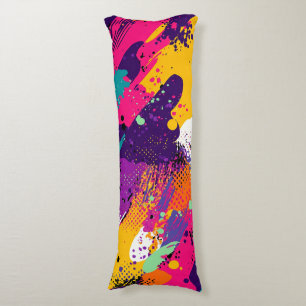 Coussins Longs Splash couleur Abstrait dans le style comique rétr