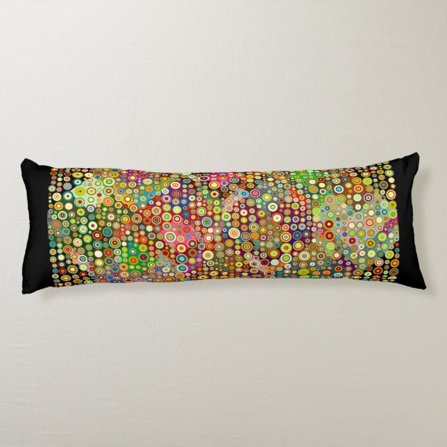 Coussins Longs Spots rétro colorés + votre idée (Dos)