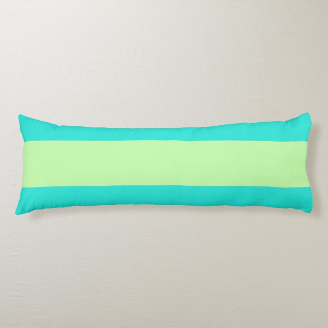 Coussins Longs Spunky Blue et Green Stripes pour le plaisir! ! ! (Devant)