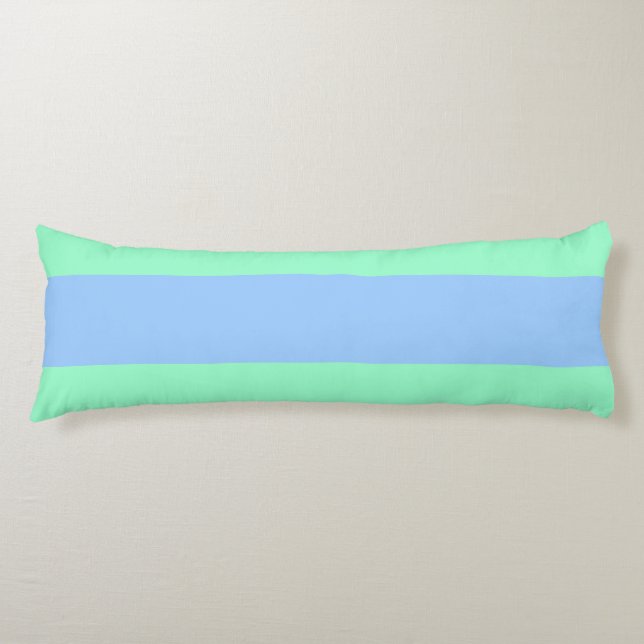 Coussins Longs Spunky Perriwinkle et Green Stripes pour le plaisi (Devant)