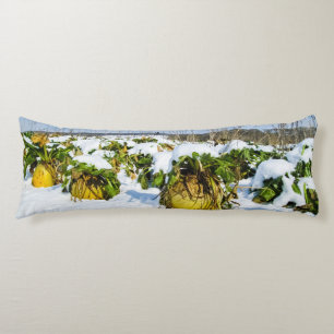 Coussins Longs Squash d'hiver en neige - Personnalisé