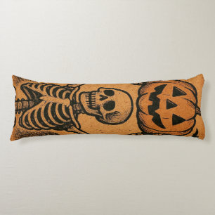 Coussins Longs Squelettes d'Halloween vintages/rétro