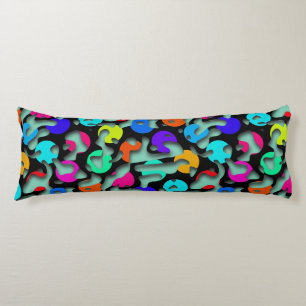Coussins Longs Squiggly Loops sans coutures motif 09 + votre back
