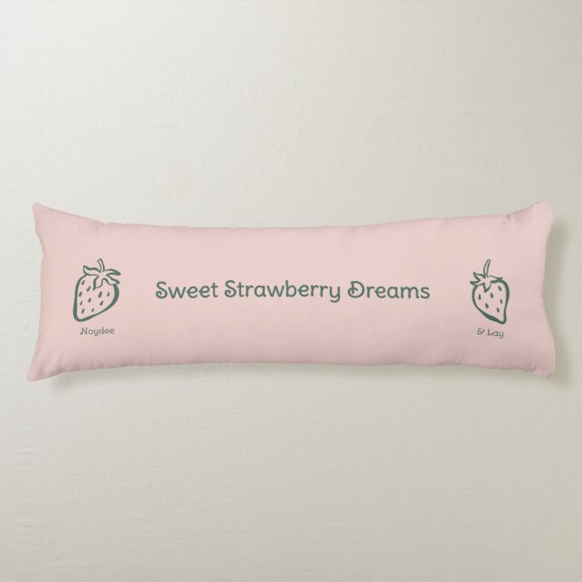Coussins Longs Strawberry dream, Sweet love, Sweet pink fruit (Devant)
