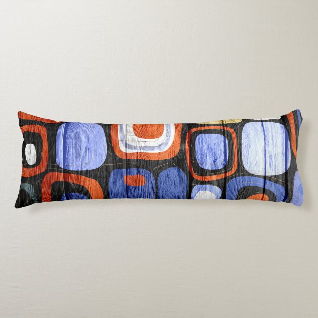 Coussins Longs Style Abstrait Pastel moderne en bois #2 (Devant)