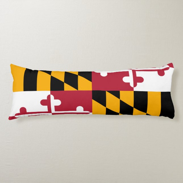 Coussins Longs Style de drapeau de l'État du Maryland (Devant)