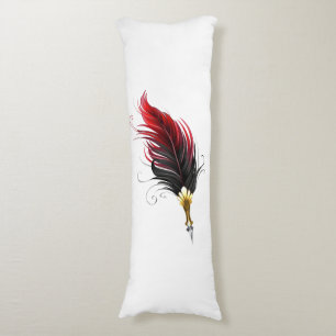 Coussins Longs Stylo rouge en plumes avec nib or