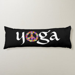 Coussins Longs SYMBOLE DE LA PAIX Yoga Floral