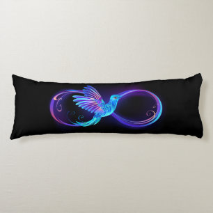 Coussins Longs Symbole de Neon Infinity par Glowing Hummingbird
