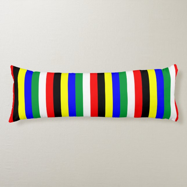Coussins Longs Symbole des lignes du drapeau sud-africain (Devant)