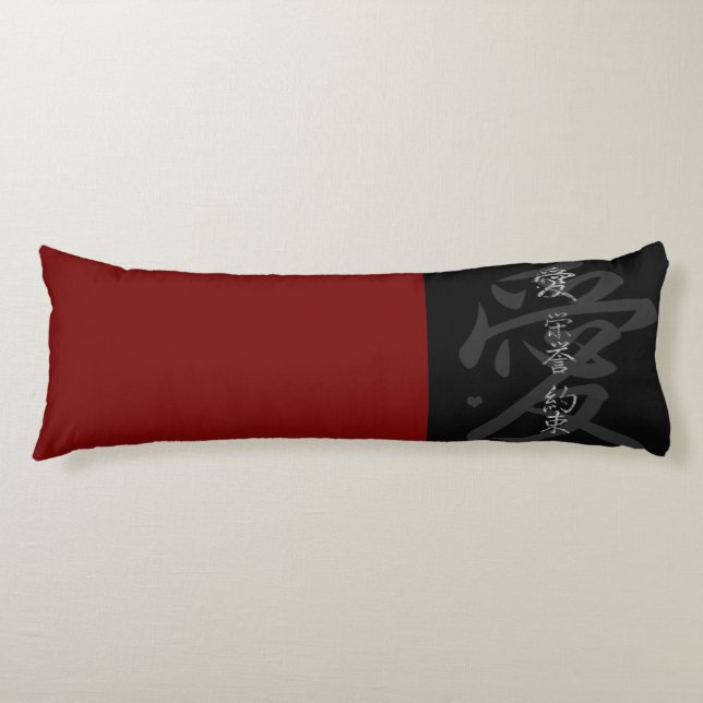 Coussins Longs Symbole japonais: Love Honor Promise (Devant)