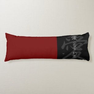 Coussins Longs Symbole japonais : Promesse d'honneur d'amour