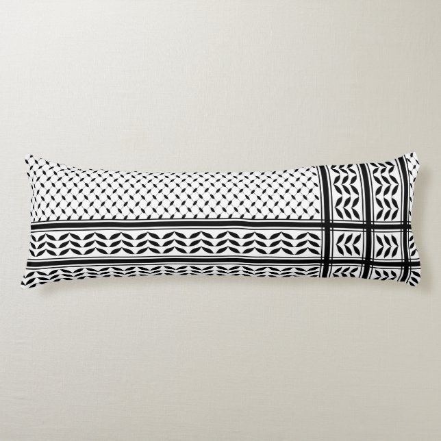 Coussins Longs Symbole Keffiyeh de la Palestine Motif de résistan (Devant)