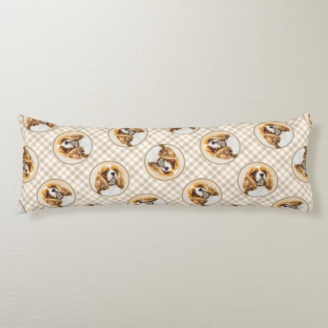 Coussins Longs Tableau d'art de chien Cavalier King Charles Spani (Devant)