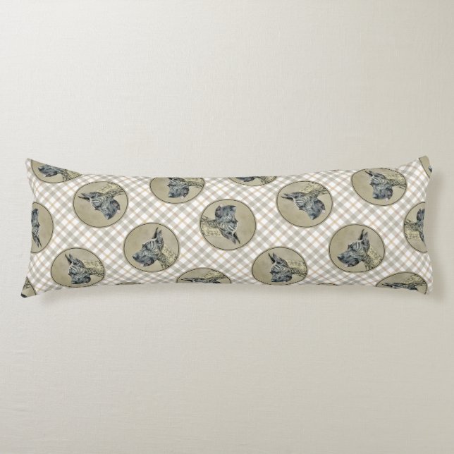 Coussins Longs Tableau de Grand Danois Bringé Art Original pour C (Devant)