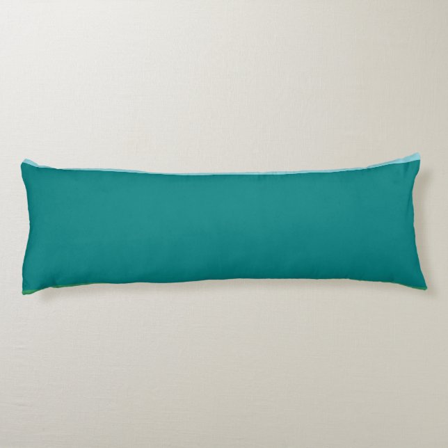 Coussins Longs Tanager Turquoise, sarcelle bleue et vert Kelly Ho (Dos)