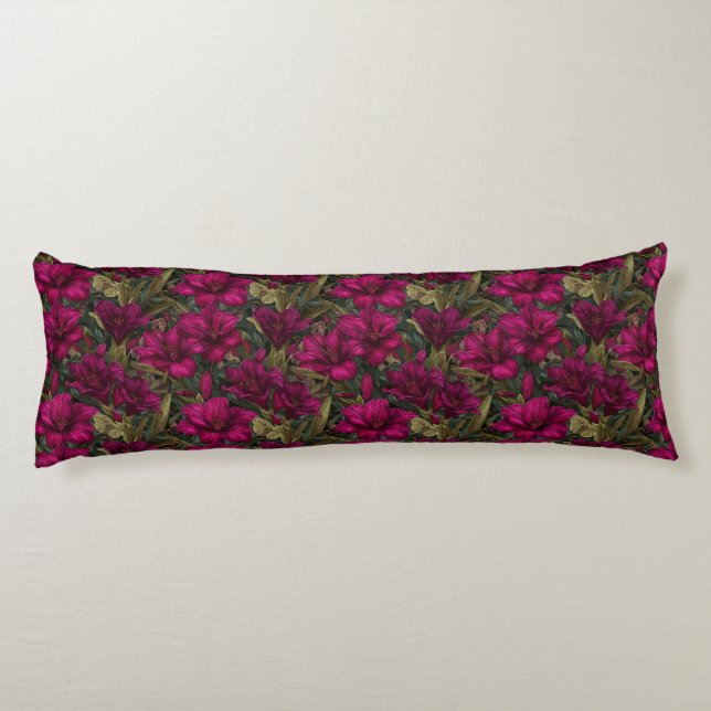 Coussins Longs Tapis Amaryllis Moderne de Style Ferme Tropical (Dos)