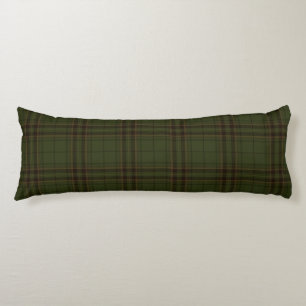 Coussins Longs Tartan écossais Brown noir vert foncé