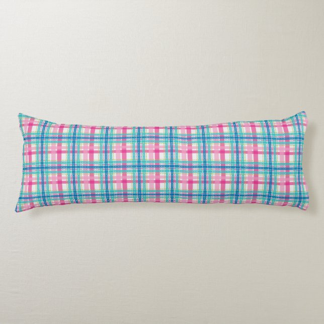 Coussins Longs Tartan, motif de plaid (Devant)