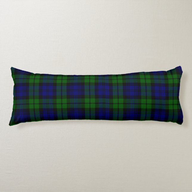 Coussins Longs Tartan vert et marine (Devant)