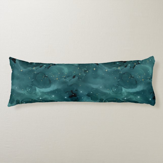 Coussins Longs Teal Galaxy Series Design 2 (Devant)