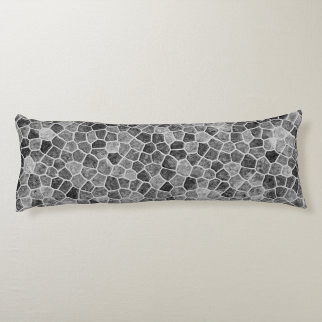 Coussins Longs Terrazzo Motif Pavé Gris Ultime Patchwork (Dos)