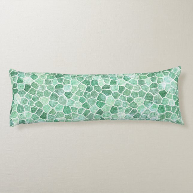 Coussins Longs Terrazzo Patchwork Carrelé Turquoise Aqua (Dos)
