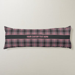 Coussins Longs Texte personnalisé / Motif Tartan