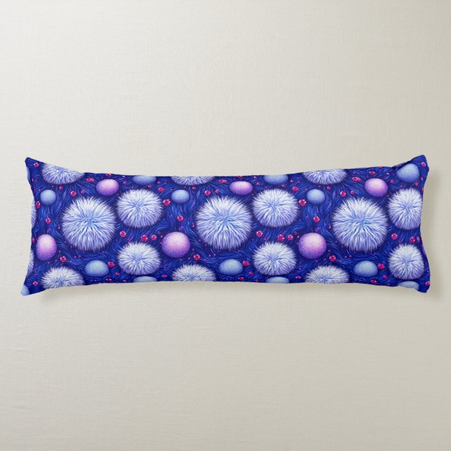 Coussins Longs Texture Abstrait avec Orbes Brillantes et Flou (Devant)