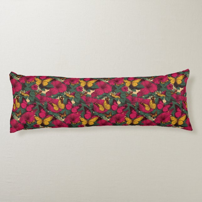 Coussins Longs Texture Camo Papillon Maison Style Jardin Inspirer (Dos)