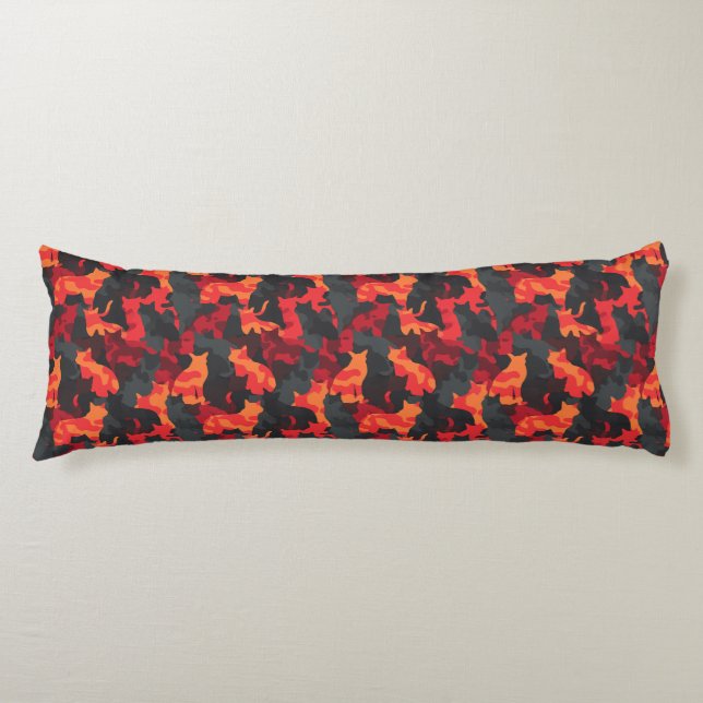 Coussins Longs Texture de camouflage de chat DIY décoration côtiè (Devant)