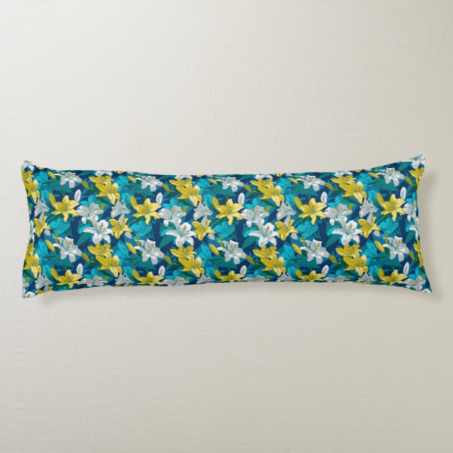Coussins Longs Texture de lys Décor intérieur Tropical Wedge (Dos)