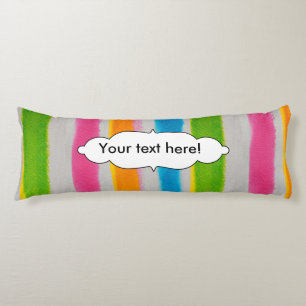 Coussins Longs Texture de rayures d'aquarelles