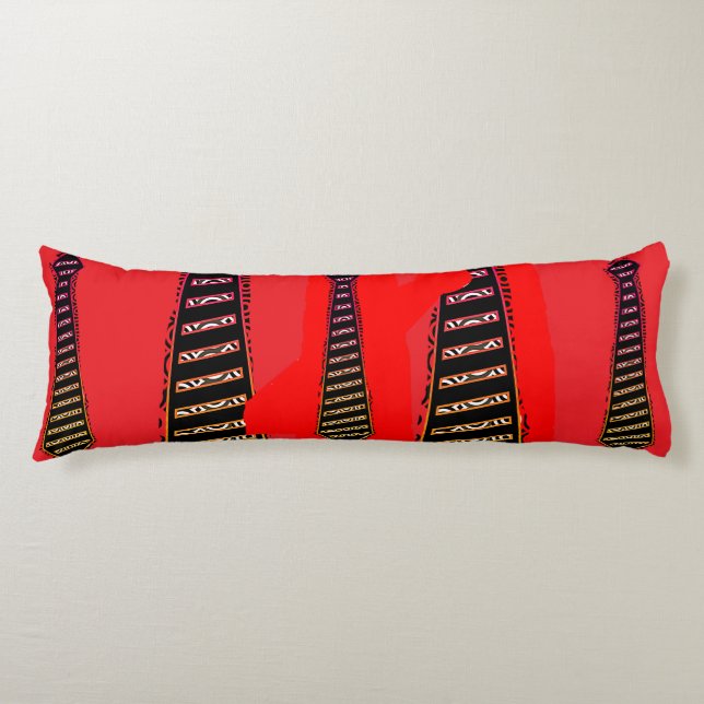Coussins Longs Ties de nouveauté assortis rouges (Devant)