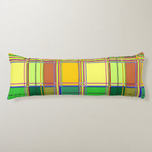 Coussins Longs Tissu coloré des Caraïbes Madras Tartan