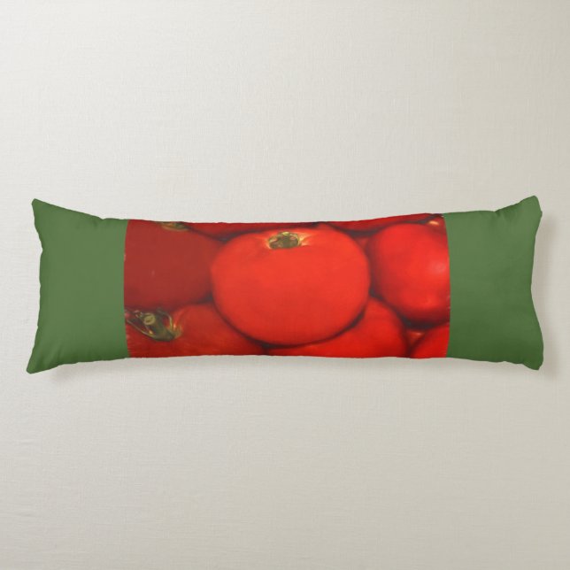 Coussins Longs Tomates de jardin à la maison rouge juteuse (Devant)