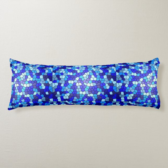 Coussins Longs Tons de verre tendu bleu par Shirley Taylor (Devant)