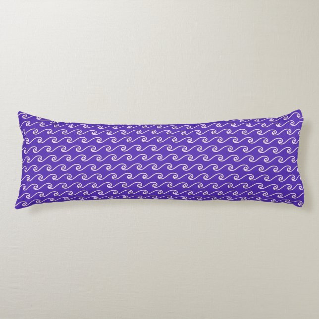 COUSSINS LONGS TONS DU MOTIF D'ONDES MODERNE PURPLE (Devant)