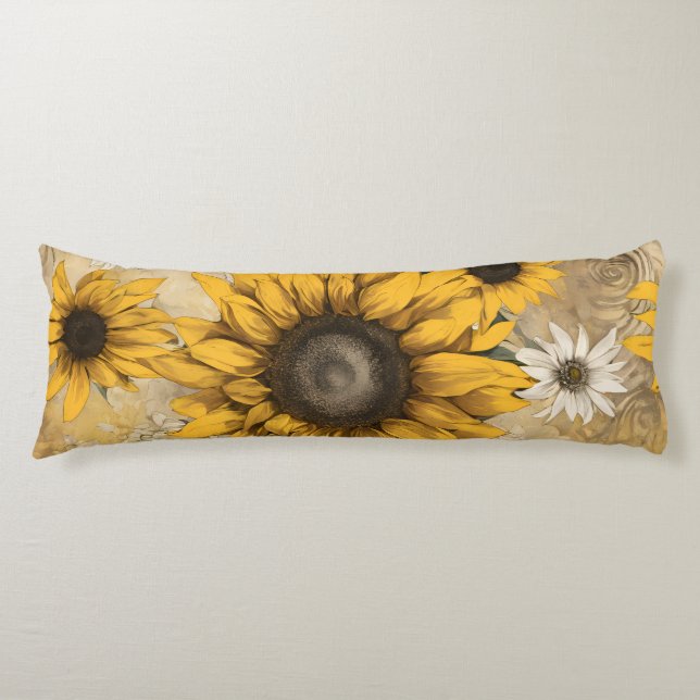 Coussins Longs Tournesol (Devant)