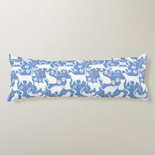 Coussins Longs Tous les chats motif.w.bx4 L Bleu BG