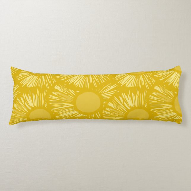 Coussins Longs Tranches d'ananas jaune fruit tropical Hawaï (Devant)