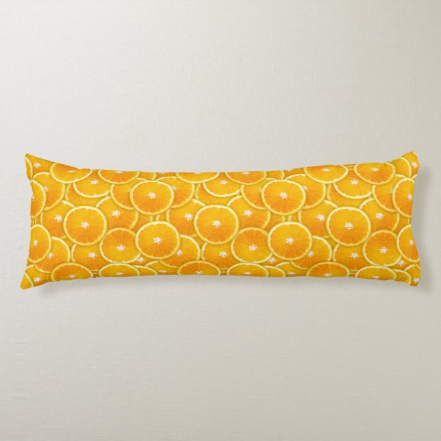 Coussins Longs Tranches orange (Devant)