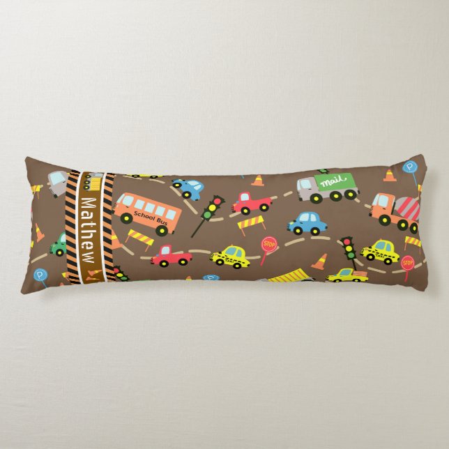 Coussins Longs Transport Boys Brown (Devant)