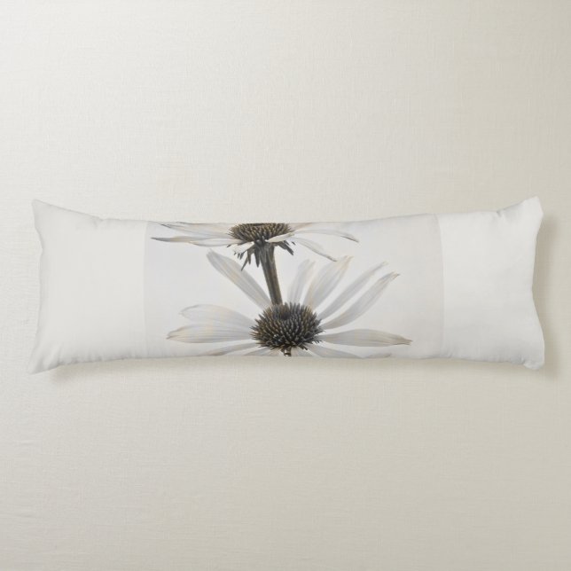 Coussins Longs Trois fleurs de cône blanc (Devant)