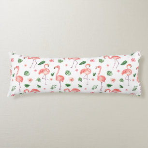 Coussins Longs Tropical rose Flamingo
