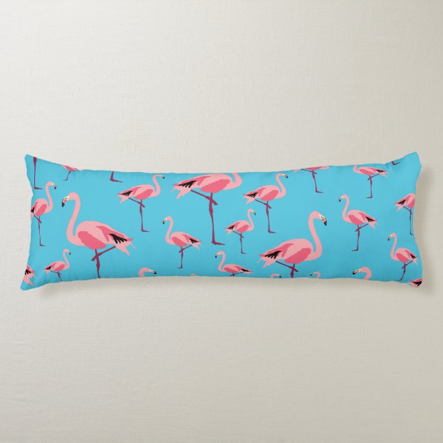 Coussins Longs Tropical Summer Pink Flamingo Pattern (Devant)